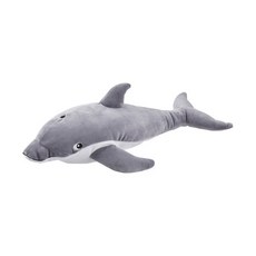 이케아 IKEA 바닷속 동물 인형모음/거북이/범고래/돌고래/우영우/애착인형/봉제인형/쿠션/바디필로우/장난감/아기인형/선물용/유아완구, 돌고래 그레이, 1개