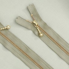 패션스타트 YKK 정품 골드 20cm 지퍼 3호 소품 의류 포인트용 클로즈형 지퍼 10개 세트, 1개, 모노L카키