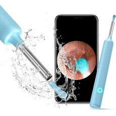 DJROLL 이어 왁스 제거 도구 카메라 스코프 클리너 포함 iPhone 호환iPad Android 스마트폰파란색과 호환 가능, Blue, 1개