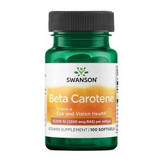 스완슨 베타카로틴 - 눈 보조제 피부 모발 및 면역 도 지원* A 제 공급원 소프트젤 300, 100 Count (Pack of 1)