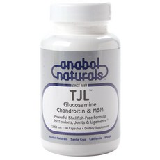 anabol naturals TJL葡萄糖軟骨素和MSM 1850mg膠囊, 1個, 60 件