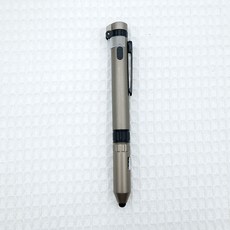 ins風高顏值六合一多功能筆圓珠筆指南針手電筒應急戶外實用筆, 1個裝, 灰色【六合一多功能】子彈型1.0mm筆芯可換:如圖