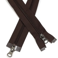 투웨이 츄리닝지퍼 나일론5호 약73cm (진갈색) 코일지퍼