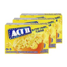 CONAGRA 액트투 팝콘 버터러버맛 전자레인지용 3p, 255g, 3개
