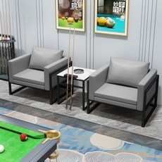 QJUN 臺球沙髮觀球椅子，桌球廳專用休息沙髮，舒適看球臺球室用品，耐用穩固。, 灰色雙人組合, 1個