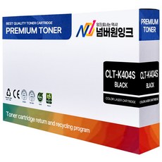 삼성 호환토너 CLT-K404S SL-C433 SL-C483 SL-C483W SL-C483FW C430 C432 C482FW, CLT-K404S 재생 검정, 1개