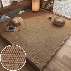 일본 다다미매트 다다미러그 왕골 나무 등나무 대나무 엮은 거실 매트, B_대나무직조 표준형 차콜그레이