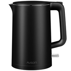 日本歐森 AWSON 不鏽鋼快煮壺 1.7L 快煮壺 熱水壺 電熱水壺 煮水壺 燒水壺 電茶壺 電水壺AS-HP0175, 墨黑