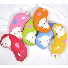 더크린 고양이반달 메밀 베개 34x16cm 오렌지 omn*648lh