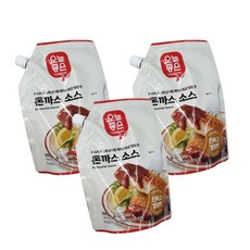 진하고 깔끔한 돈까스 소스 우스타소스와 토마토페이스트 베이스 돈가스소스, 3개, 350g