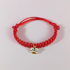 新年手做紅繩編織項圈 寵物新年項圈 過年項圈 福氣項圈 喜氣項圈 寵物項鍊 寵物配飾 寵物過年 寵物拜年, 1個, 舞獅, 舞獅