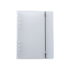 吸貓室 6孔活頁本 活頁夾 活頁夾鏈袋 理財收納本 鈔票收納 活頁簿 六孔夾 記帳本, 1個, 大號A5｜外殼 (不含內頁), 透明