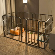 강아지 울타리 펜스 애견운동장Brightness 화장실 2P 분리 안전문 울타리 14P +, 1개, B. 검은색