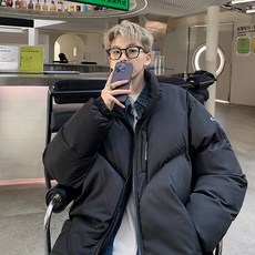 ANYOU 남자 겨울 패딩 도톰하고 따뜻 패딩 오버핏 패딩 점퍼