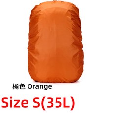 YWEY 20 80L 방수 배낭 레인 커버 야외 스포츠 배낭 캠핑 하이킹 등산 사이클링 가방 팩 코팅, Orange S(35L)