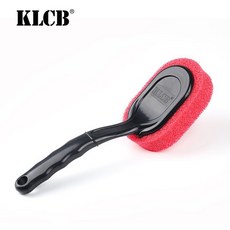 洗車刷 輪胎蠟刷子 上蠟神器 汽車美容工具 輪轂打蠟 上光 長柄海綿刷, 1個, 多功能海綿刷（1個裝）