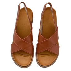 여성 스트랩 샌들 데일리 슈즈 발편한 슬리퍼 59000EA 1EA, 브라운 240