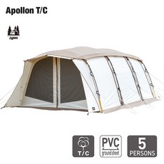 Ogawa Apollon T/C 隧道帳 5人適用全天候型露營帳篷