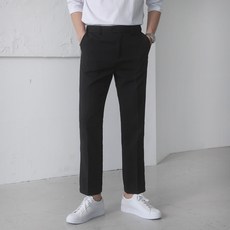 베이직바이블 남자 시크릿 히든밴딩 스판 슬랙스 10부 빅사이즈 링클프리 구김방지 남성 팬츠 바지(4color)