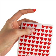 아랫채상점 형광 별 하트 스티커 야광데코, 328 (7매) 적색