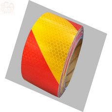 달곰스토어 반사 테이프 사선 황적색 50mm x 10M 야광반사테이프