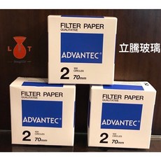 #立騰玻璃儀器# 日本ADVANTEC(TOYO)定性濾紙 圓形實驗器材 適用於實驗室溶液澄清與樣品前處理, 1個, 15cm No.2