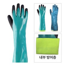 산업용 장갑 절단방지 정원 내화학성 다용도 찔림방지, 1개, 매트 텍스처 고무 표면 공장용