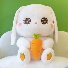 까투리네 보송보송 귀여운 당근 토끼 애착인형 혼합색상