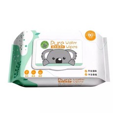 嬰兒潔膚純水柔濕巾 (掀蓋80抽), 1包, 1g, 80張