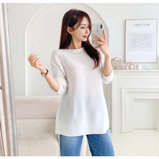 바나나립스 입술넥 롱 루즈핏 니트 17color