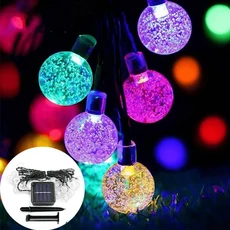 1PC LED 태양 문자열 빛 요정 조명 5m IP65 방수 야외 장식 할로윈 웨딩 크리스마스 램프, 03 Colorful
