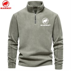 MAMMUT 마무트 매머드 남성복 가을 겨울 칼라 세미 지퍼 긴팔 맨투맨 칼라 트렌드 백합 남성 벨벳 상의