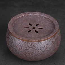 復古鎏金粗陶水盂 700ML, 1個, 粗陶淨土鐵鏽水盂,復古