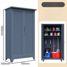 야외 수납장 시골 창고 보관 농기구 보관함 펜션용 간이 양문, 루버문 B 1.8x0.7x0.5 탄소강
