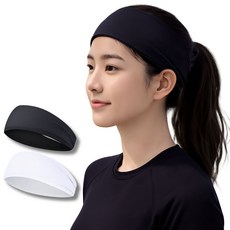 로로포우 프리다이빙 헤어밴드 스노쿨링 스포츠, 2개, 블랙+화이트