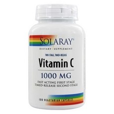 Solaray 維他命C素食膠囊 1000mg, 1個, 100 件