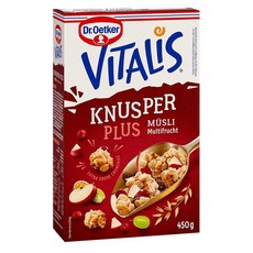 Dr Oetker 닥터오테커 바이탈리스 크런치 플러스 뮤즐리 멀티후르츠, 450g, 4개