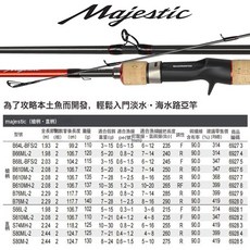 日本SHIMANO路亞竿Majestic 馬傑仕直柄槍柄遠投釣魚竿中快調M ML, 彩色