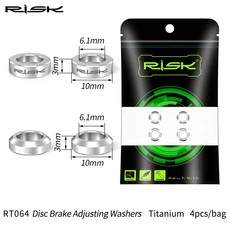 RISK 자전거 브레이크 캘리퍼 스페이서 M6 티타늄 나사 가스켓 와셔 클램프 볼트 BMX 산악, 04 Titanium