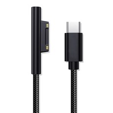 100W 고속충전 C타입 서피스 호환 마그네틱 케이블, 1개, 블랙, 1.8m