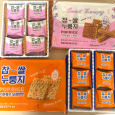 찹쌀 누룽지 과자세트 (스위트+츄러스) 누룽지 팝라이스 쌀과자, 3세트, 588g