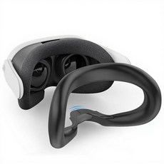 鴨寶牌 矽膠面罩丨遮光眼罩 黑/白 相容於 Quest 3 眼罩 遮光 防漏光 親膚舒適 防汗防油 VR配件, 黑, 1套, MDB001