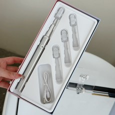 DFMEI 全自動電動牙刷學生成人情侶款軟毛防水充電全自動牙刷家用軟毛, 1個, 【單獨4個刷頭  沒有牙刷】, 深空灰