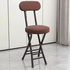 의자 보조 원형 접이식, C. 강화베이스 강화 빔 블랙 프레임  브라운 PU 가, A. 난주