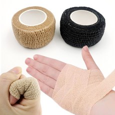 혜문잡화상점 2.5cm 스포츠 자가 점착 탄력 테이핑 밴드 손가락 관절 테이프 운동테이핑 손목테이프 발목테이프 스포츠테이프 근육테이프, 검정색