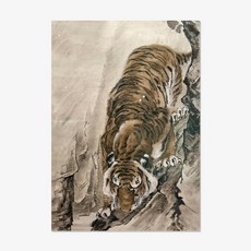 대한민국 호랑이 그림 풍수지리 그림 펠트 패브릭포스터, FB_풍수호랑이_04, A2