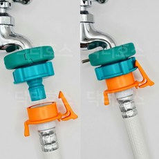 닥터호스 간편 원터치 급수 연결기 LG 드럼 통돌이 세탁기 호스 호환, 간편형 원터치 급수 연결기 1개