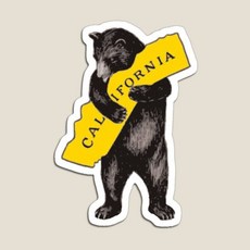 냉장고 자석 기념품 빈티지 캘리포니아 곰 포옹 그림 토이 가족 홀더 자기 홈 장식 귀여운 웃긴, Small