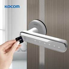 코콤 번호 카드키 2개 방문 목문레버 목문형 도어락, KDL-WD102, 고객직접설치