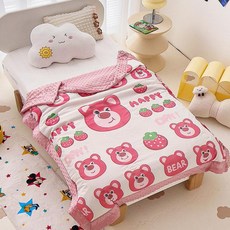 아동 시원한 여름 이불 귀여운 캐릭터 키즈 침구 낮잠이불 (이불만!), 스트로베리베어